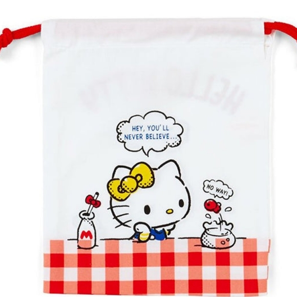 Hello Kitty Sanrio Japan Drawstring Pouch - Picture 2 of 4